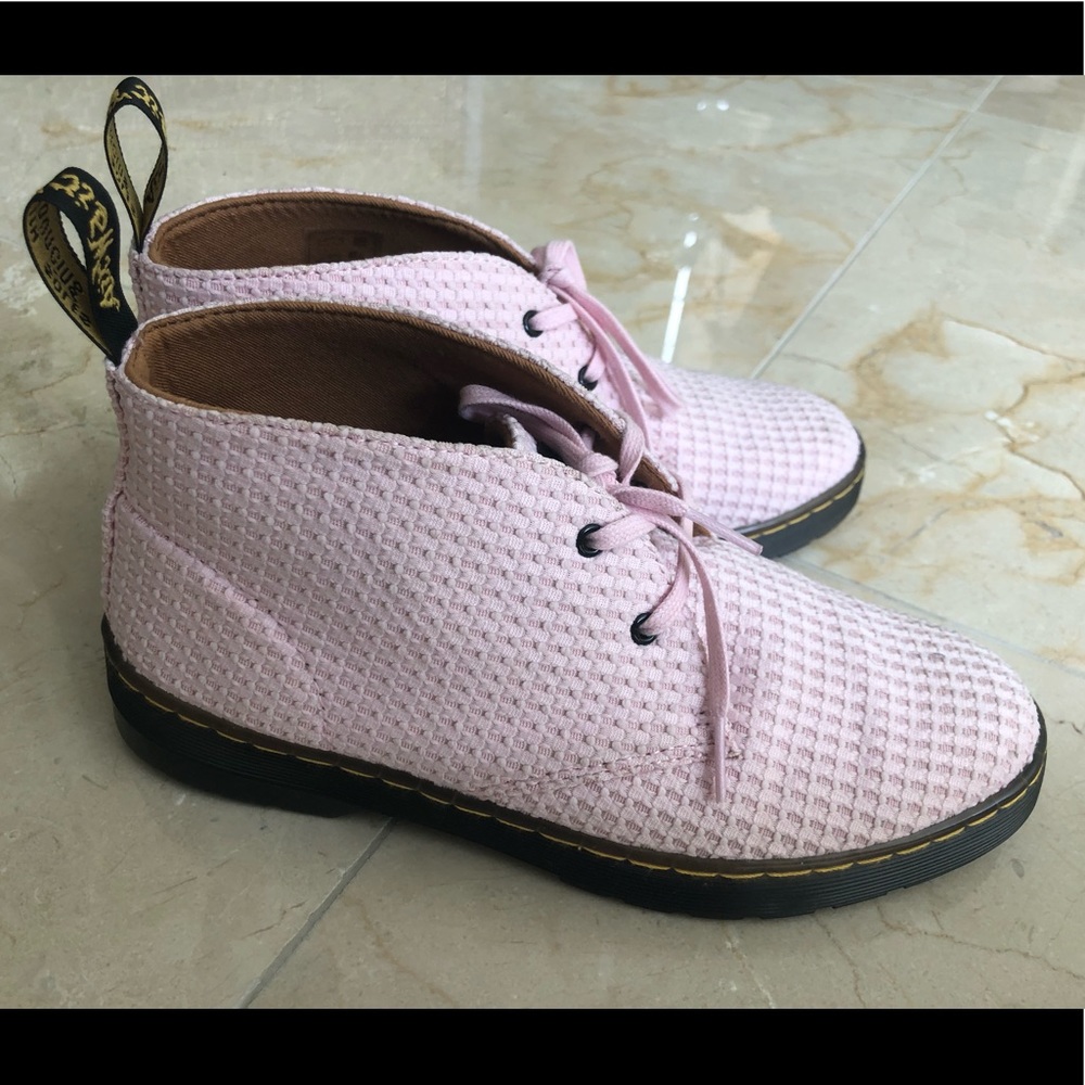 Dr. Martens Pink Waffle Daytona Desert Boots